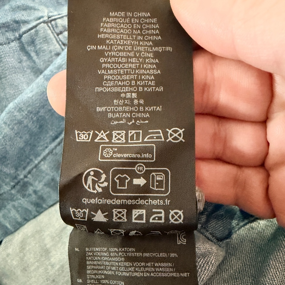 G-Star RAW Millery Denim Shirt Dress L NWT V-Neck Long Sleeve - Picture 12 of 13